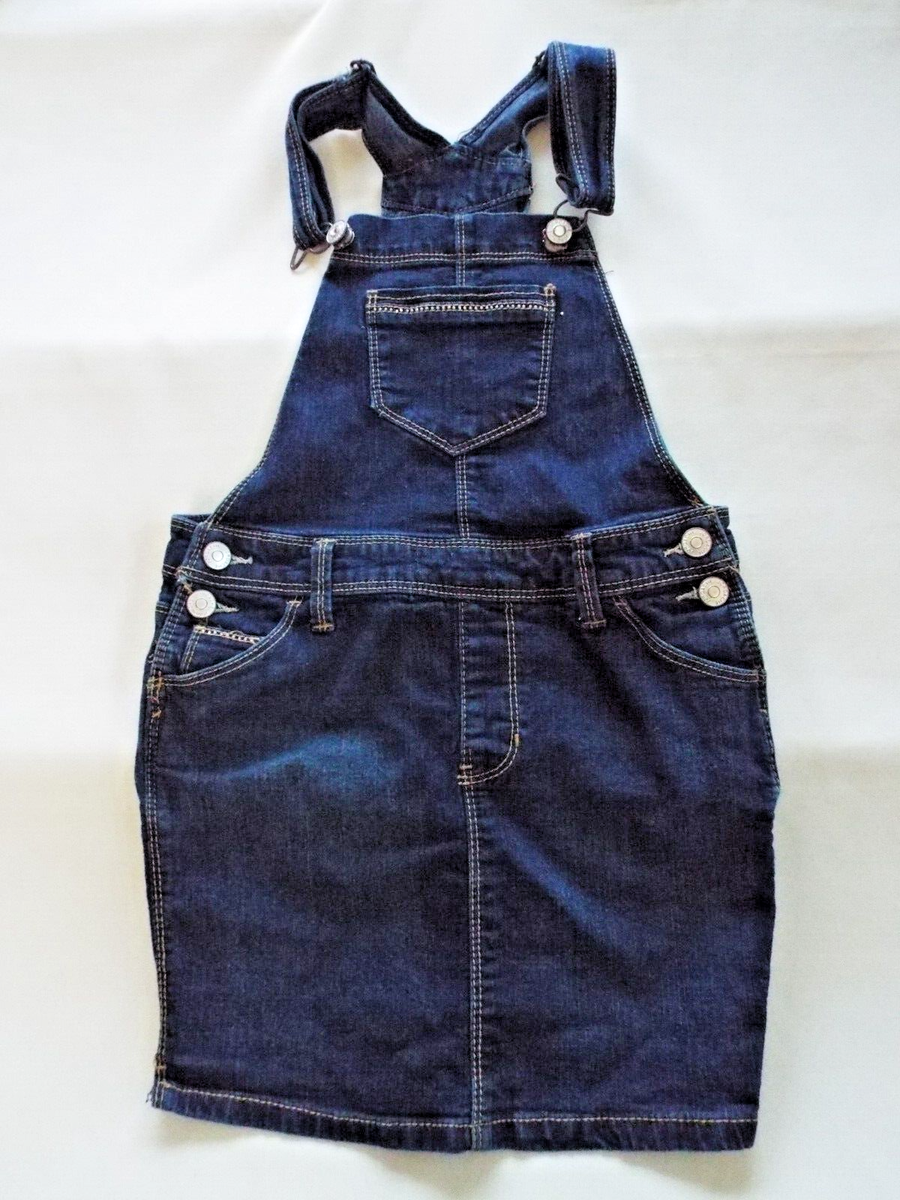 jordache denim dress Jordache girls denim bibb dress size 10-12 dark blue