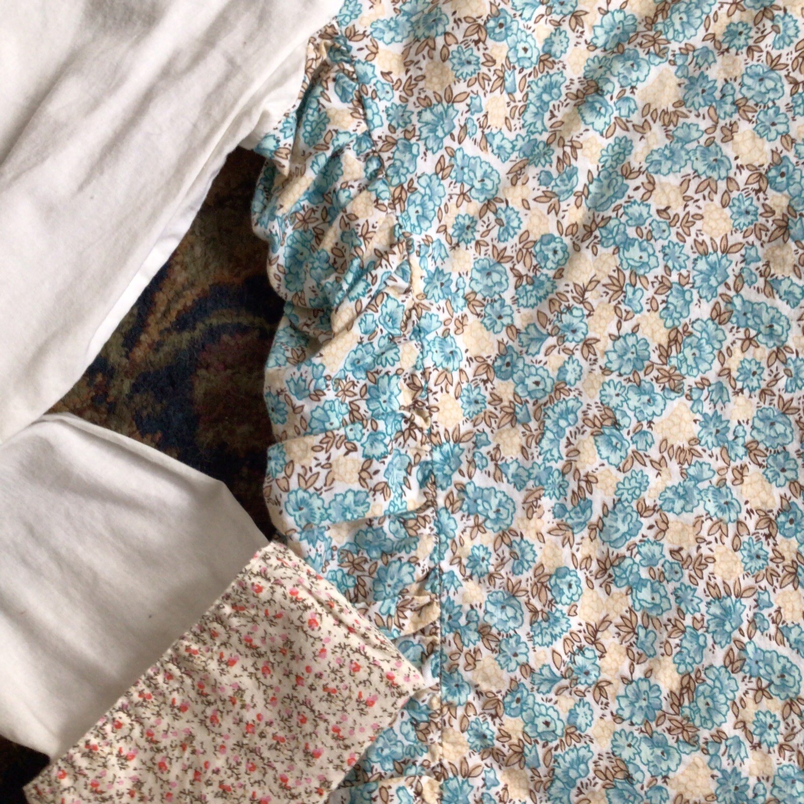 DAYTRIP Multicolor Patchwork Floral Embroid Butto… - image 1