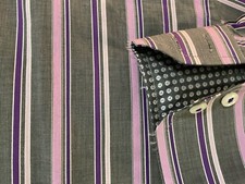 English Laundry Gray Multicolor Striped Shirt Flip Cuff Long Sleeve 16 - 34/35
