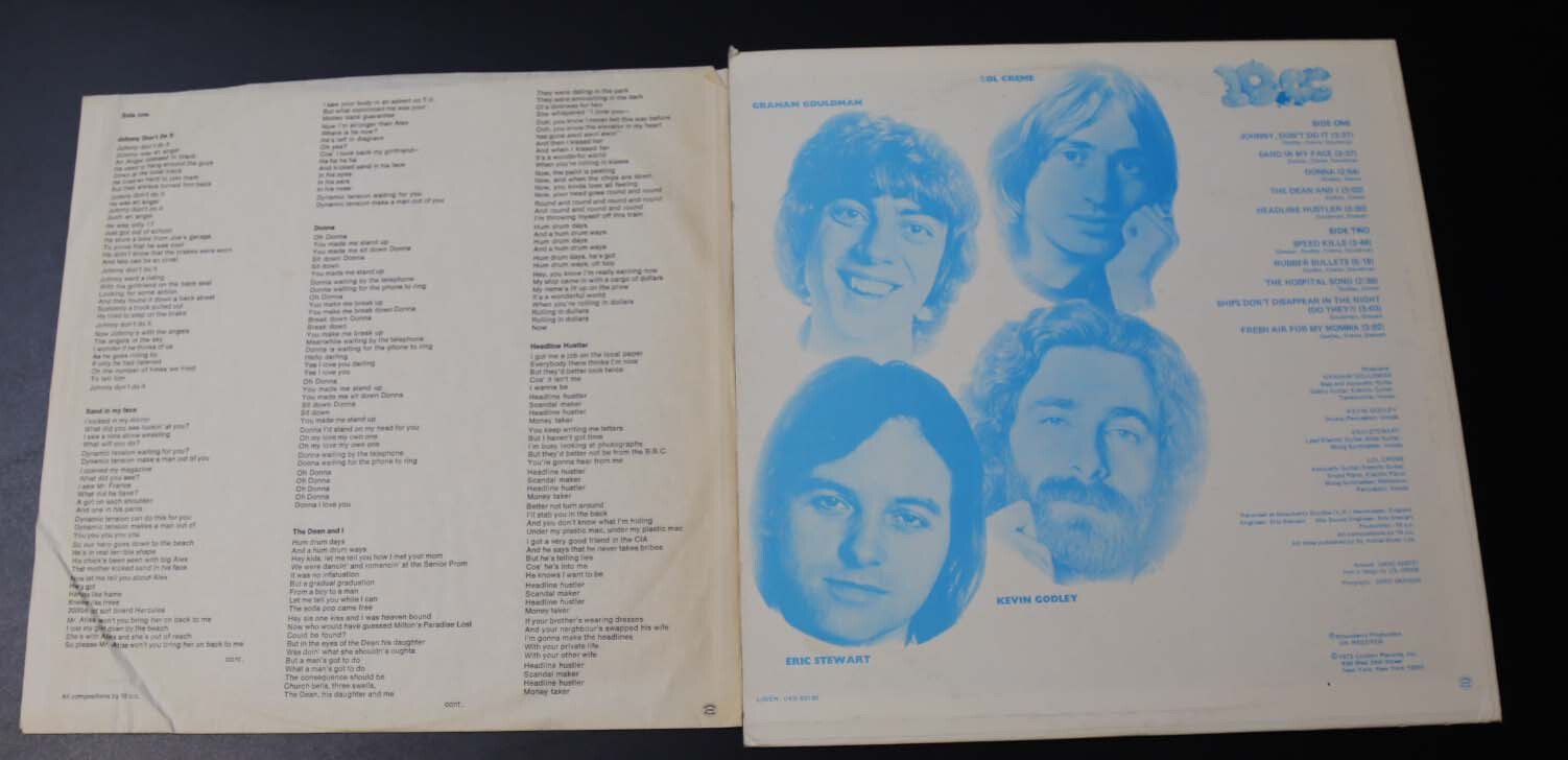 10cc Self Titled Vinyl Sterling on DW Rubber Bullets 1973 lyrics