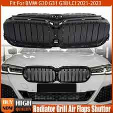 Front Kidney Grille &Air Shutter Black For BMW G30 G31 5 Series LCI 2021~2023 US