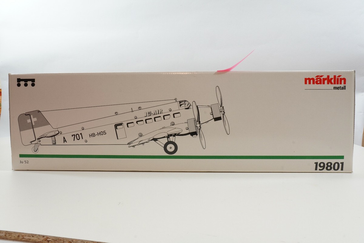 Märklin Metall 19801 Flugzeug JU 52 Junkers Schweizer Modell Märklin Metall 19801 Flugzeug JU 52 Junkers Schweizer Modell