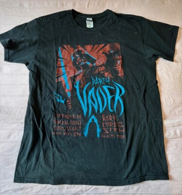 Shirt L T-Shirt Black Original Vintage - Star Wars - Dart Vader - Lord Sith
