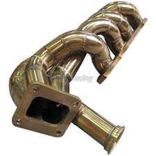 CXRacing Turbo Manifold Header for HONDA S2000 F22 T4 WG 11 Gauge Thick Wall