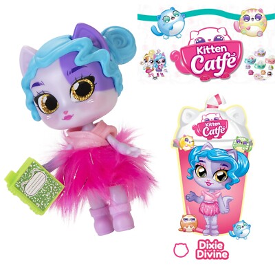 Kitten Catfe Series 3 DIXIE DIVINE Purrista Girls Boba Doll RARE Discontinued