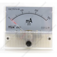 1  DC 300mA Analog Panel AMP Current Meter Ammeter Gauge 85C1 White 0-300mA DC