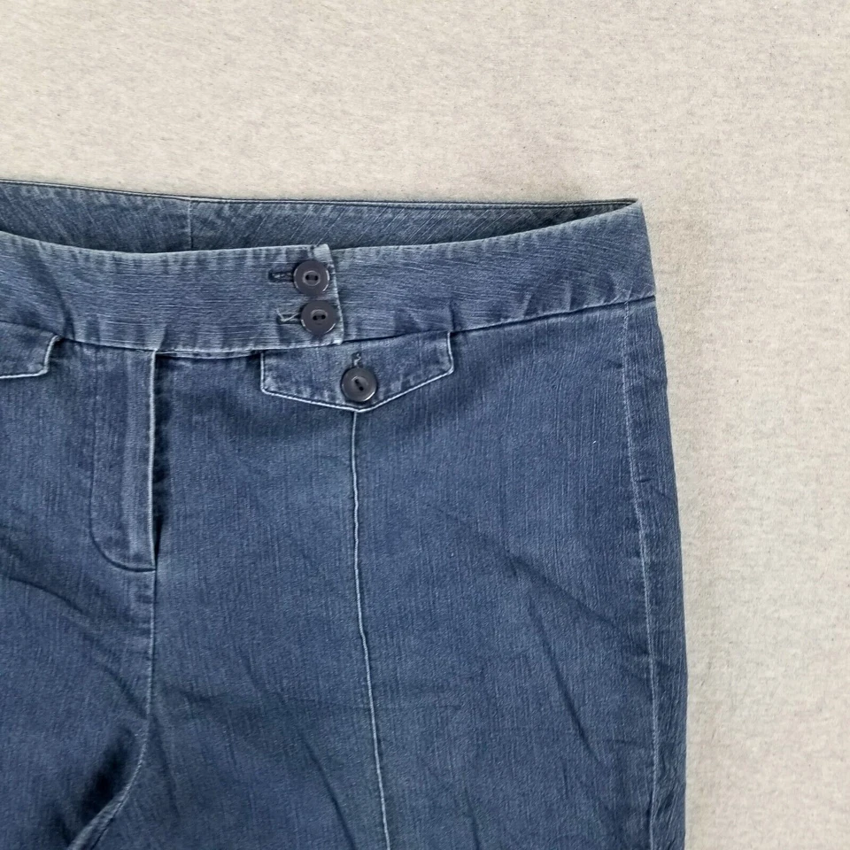 Vintage Larry Levine Size 14 Capri Trouser Lightweight Denim Faded Wash - Image 4 of 4