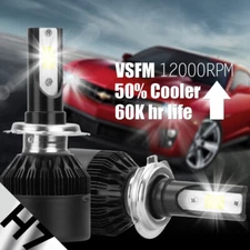55W H7 Car LED Headlights Bulbs 26000LM DRL Driving Auto Conversion Lamp Kit