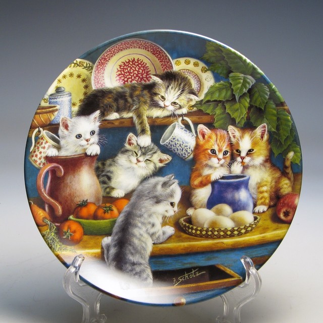 "KITCHEN CAPERS" Six Kittens The Bradford Exchange Collector Plate eBay