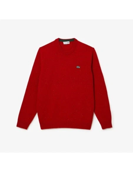 Lacoste Men s Crew Neck Red Knit Sweater Sweatshirt Pullover M