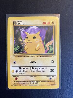 1999 Pokemon #58 Pikachu Gold Stamp E3 Stamp Yellow Cheeks Promo Card 58/102 WOW | eBay 1999 Pokemon #58 Pikachu Gold Stamp E3 Stamp Yellow Cheeks Promo Card 58/102 WOW | eBay