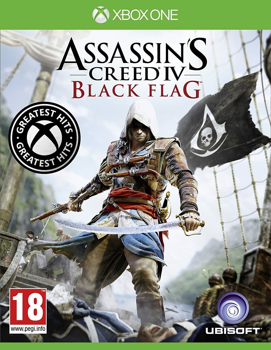 Assassin's Creed IV Black Flag - PlayStation Hits PS4, Jeu Complet En Bon état, Version UK (anglais/français)