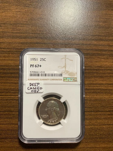 1951-P Washington Silver Quarter 25C NGC PROOF PR PF 67+ Plus Type 1, Silver
