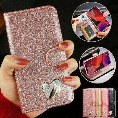 Flip Wallet Bling Case für iPhone 17 Pro Max 16Pro 18Pro 15 14 13 12 11 XRSE 17E