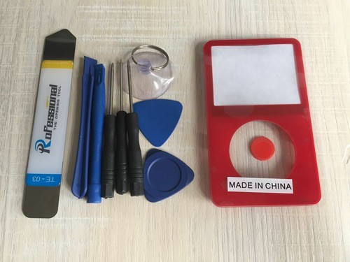 iPod 5th Video 30/60/80GB Front Cover Housing Case Panel + Clickwheel Button RED - Picture 10 of 12