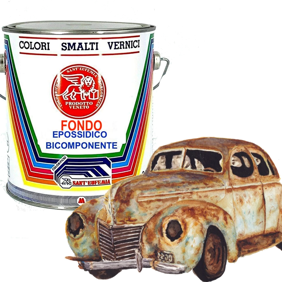 FONDO EPOSSIDICO BICOMPONENTE ISOLANTE CARROZZERIA anticorrosivo AUTO Kg 6 7035