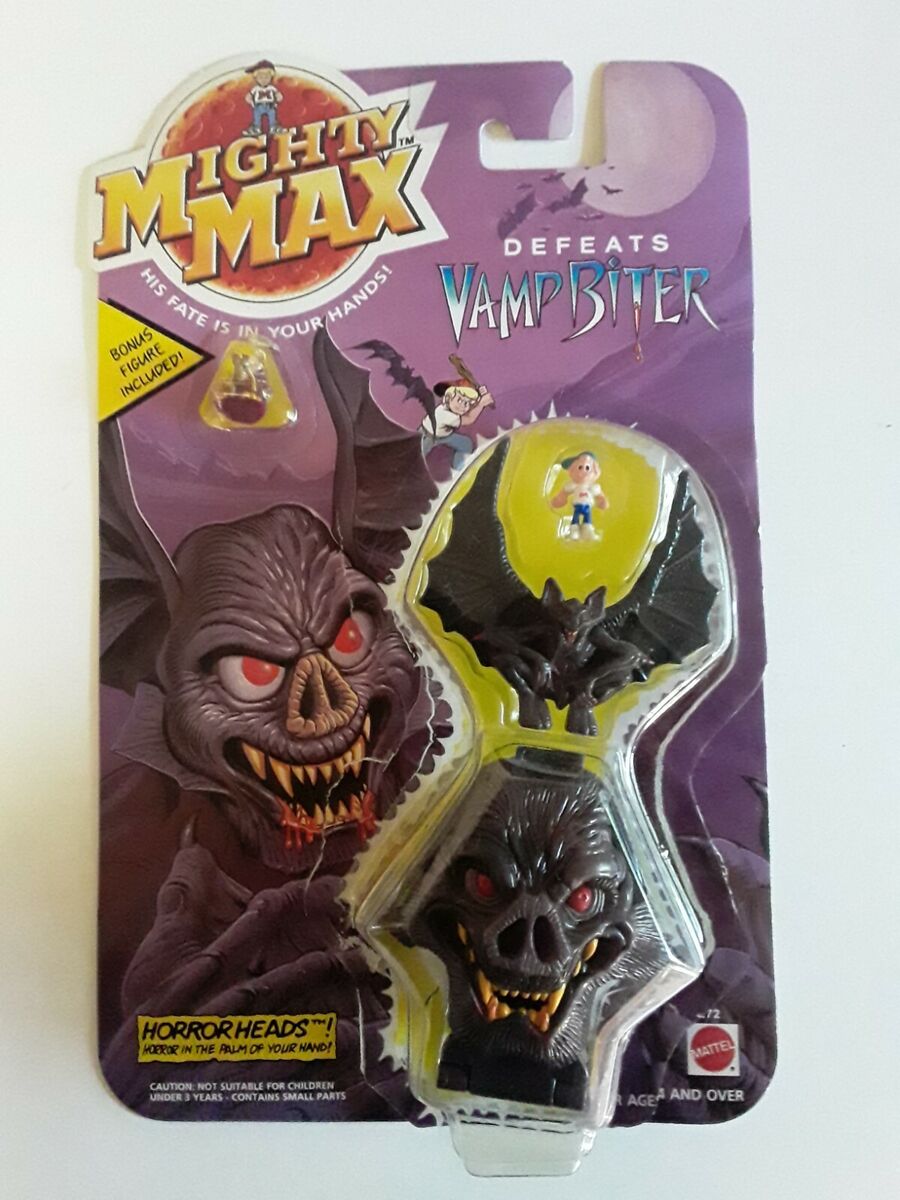 1992 Vintage Horror Head Mighty Max Defeats Vamp Biter Bat w 1992 Vintage Horror Head Mighty Max Defeats Vamp Biter Bat w
