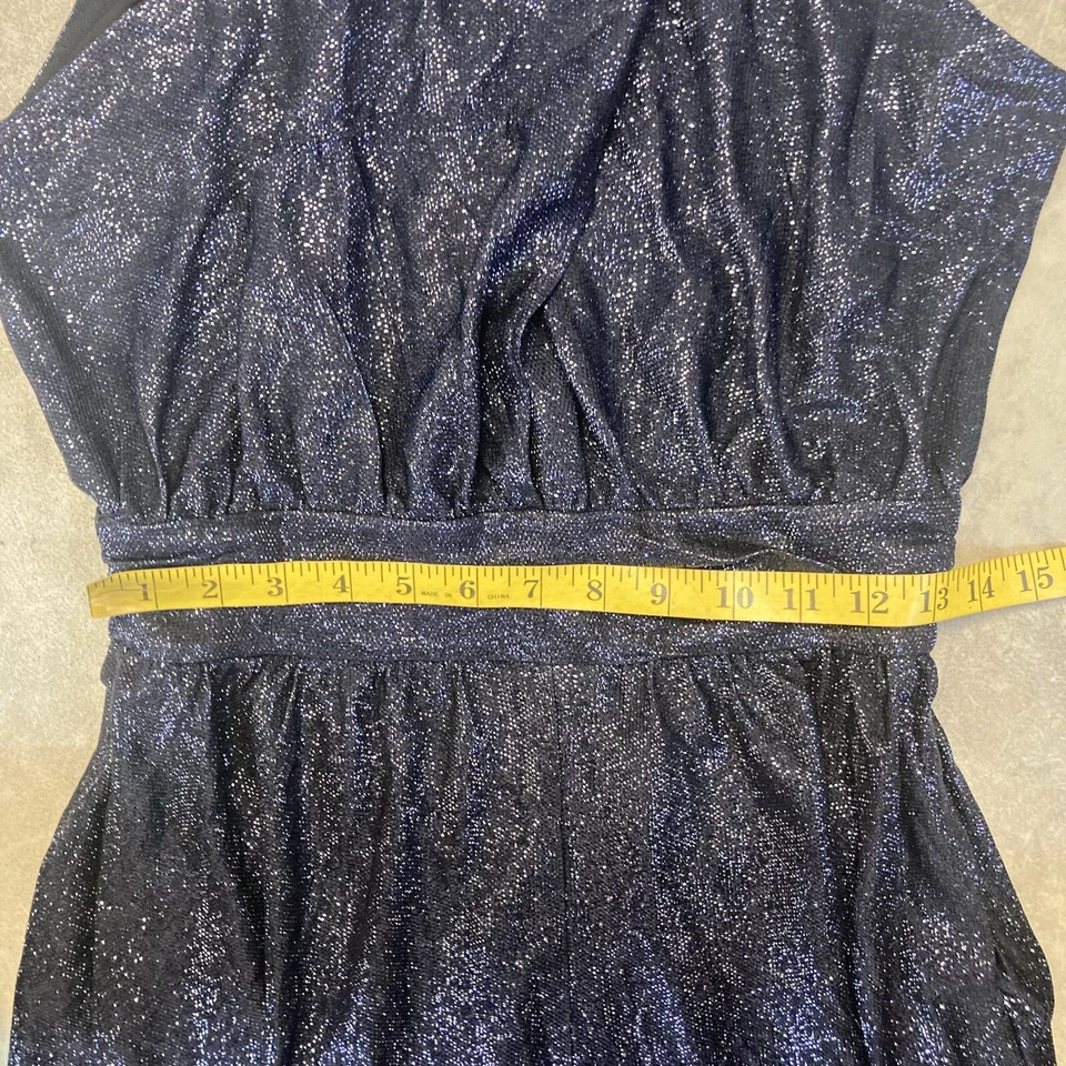 Mono Rachel Zoe para mujer 8 azul brillante sin mangas pierna ancha fiesta sin mangas Foto 3 de 4