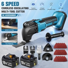 6 Speed Cordless Oscillating Multi-Tool Cutter W/ Accessories For Makita 18V