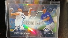 2016 Bowman's Best - Mirror Image Justin Verlander, Riley Pint #MI-3 (RC)