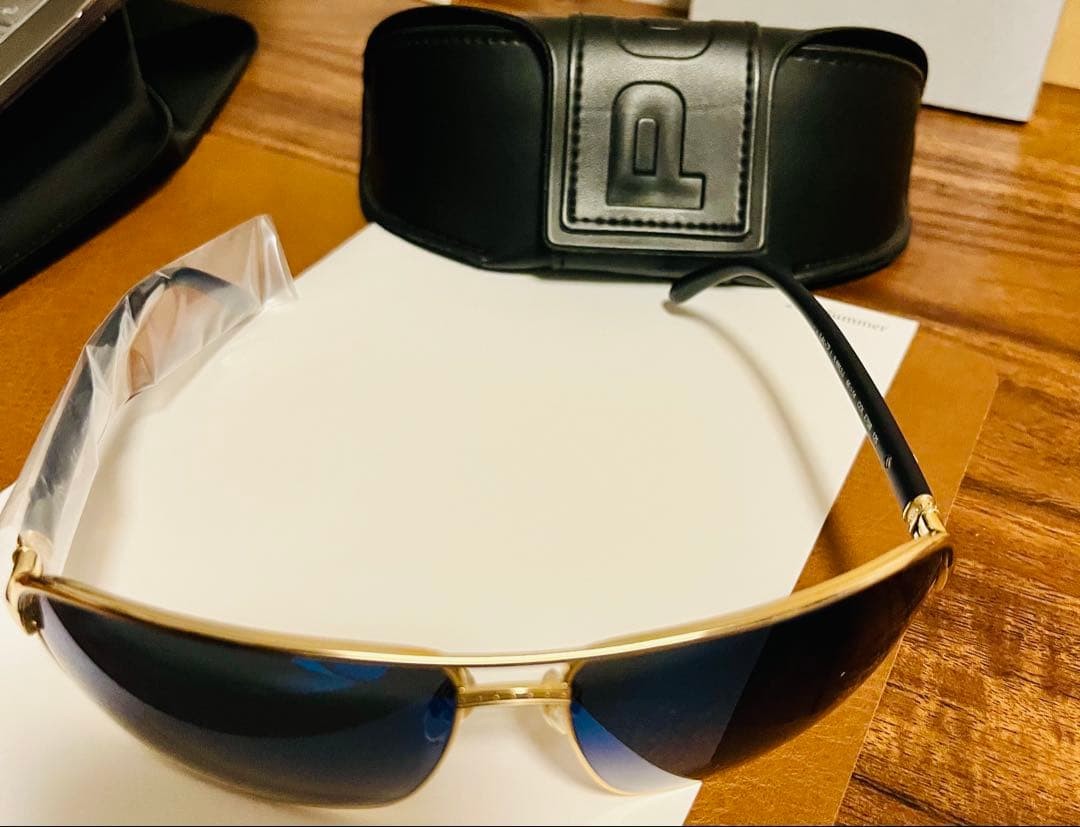 Sold Out Police S8852G Black Gold Blue Sunglasses image 10