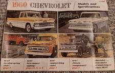 Vintage 1960 Chevrolet Truck Models Specifications Brochure