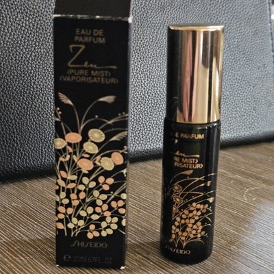 Shiseido Zen Pure Mist EDP .67oz 20ml Purse Spray Gold Cap Box Discontinued NOS