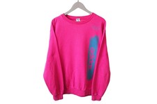Vintage ADIDAS Sweatshirt pink jumper Size XL crewneck made in West Germany 80s