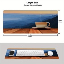 40 90cmRealistic Style Dawn Coffee Mouse Pad 47.24 23.62inch Personalized Cr