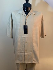       New Men's 2pc Walking Suit - Shirt  Pants Set Size 2XL  Free Socks