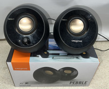 Creative Pebble Modern 2.0 USB Desktop Speakers 45 Degree Wide Sound Black