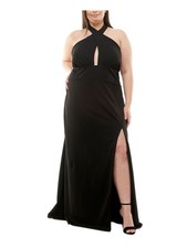 SPEECHLESS Womens Black Cutout Sleeveless Formal Gown Dress Plus 16W