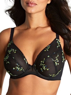 Panache Meadow BH Plunge ungepolstert transparent bestickt BHs Dessous