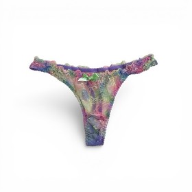 Agent Provocateur Phoenix Multi Rainbow Pastel Thong Bow Lace AP1 US2 Rare