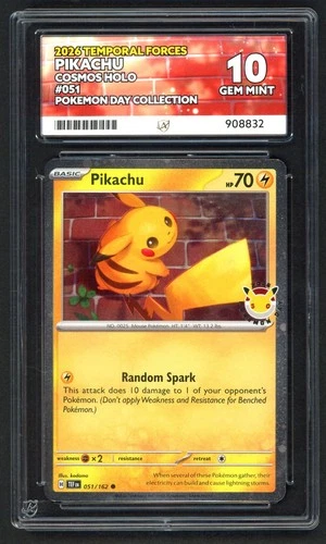 Pokemon Card - ACE 10 Pikachu 051/162 - Pokemon Day Collection Cosmos Holo