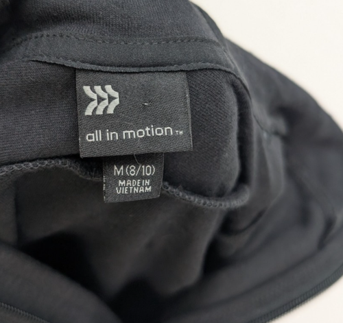 All in Motion Youth Jacket Sweatshirt Hoodie Full Zip Size M 8-10 Black - Picture 8 of 11