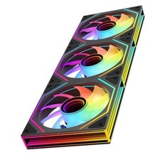 3 Pack 120mm ARGB PC Case Fan, Infinite Mirror Light Effect, Black