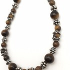 Handmade Bali Style Sterling Silver & Tigers Eye Toggle Necklace 19" 30g! #54 — photo 3