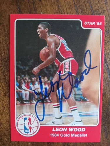 New Listingautograph leon wood 1985 star card