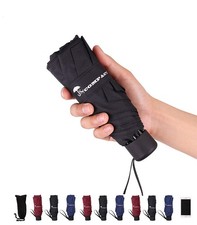 SY COMPACT Travel Umbrella - Lightweight Portable mini Compact small, black