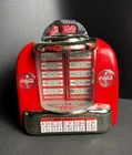 Vintage Coca Cola Musical Coin Bank 6” Tall Die Cast Tabletop Jukebox 1996