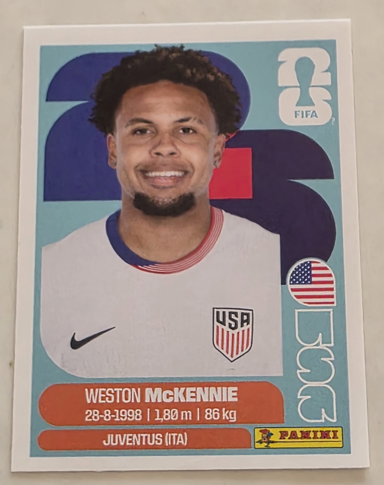 WESTON MCKENNIE Panini FIFA World Cup 2026 Sticker #USA10 United States