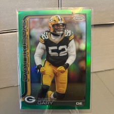 🔥NEW 2025 Topps Chrome Rashan Gary Green Snakeskin #/99 Packers 