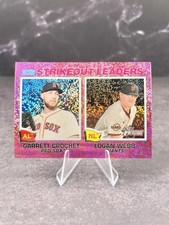 2026 Topps Heritage - League Leaders Logan Webb, Garrett Crochet #6 Chrome Pink