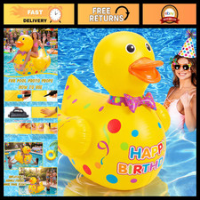 Giant 4 ft Inflatable Duck Pool Float - Perfect for Birthday Parties  Pool Fun