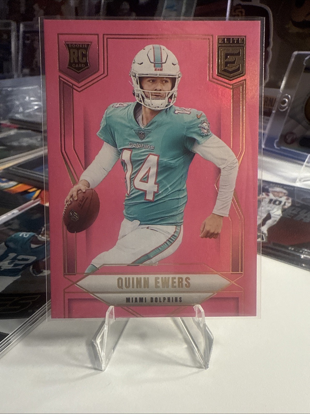 2025 Panini Donruss Elite - Rookies Quinn Ewers #116 Pink Ink (RC)