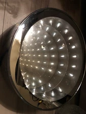 Vintage Mid Century Round Chrome Infinity Mirror Light