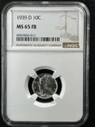 1939-D 10C FB  Mercury Dime NGC MS65FB  6967856-011