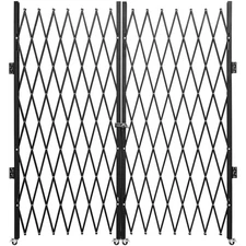Double Folding Security Gate Folding Door Gate 5' H x 10' W Scissor Gate