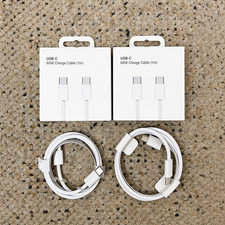 2x Genuine USB-C to USB-C Fast Charge Cable 2M for Apple iPhone 17/16/15 Pro UK